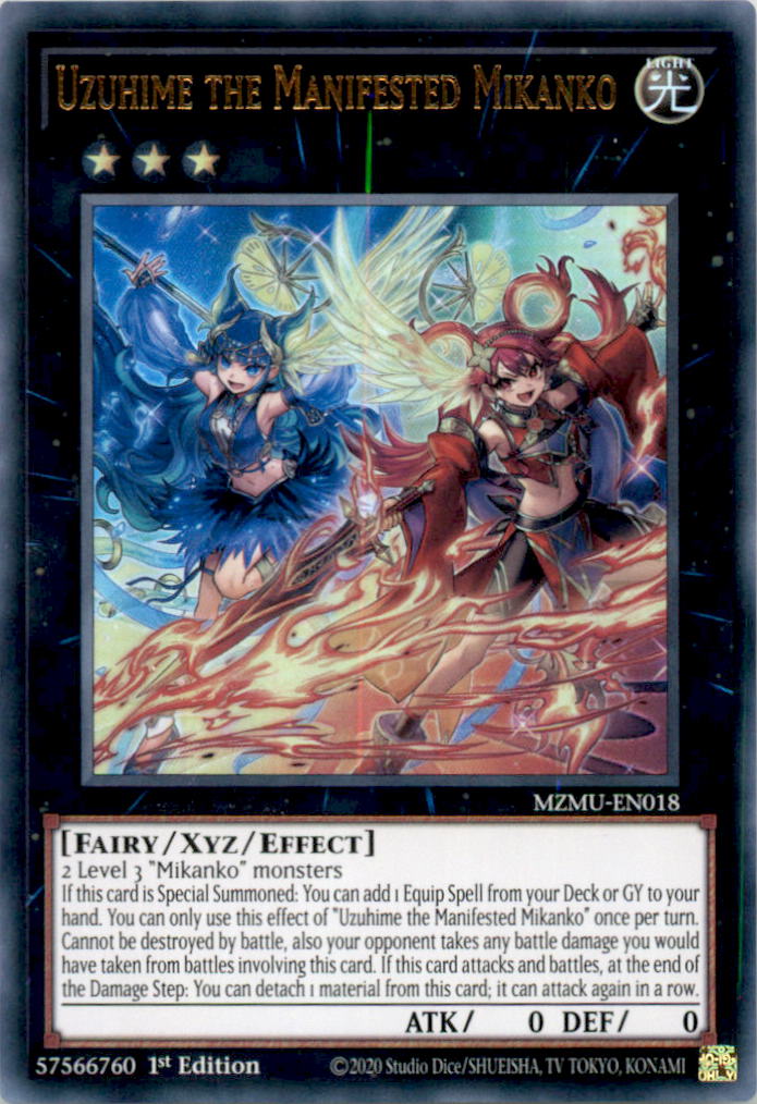 Uzuhime the Manifested Mikanko Ultra Rare Maze of Muertos MZMU-EN018 NM MZMU-EN018 DUNE
