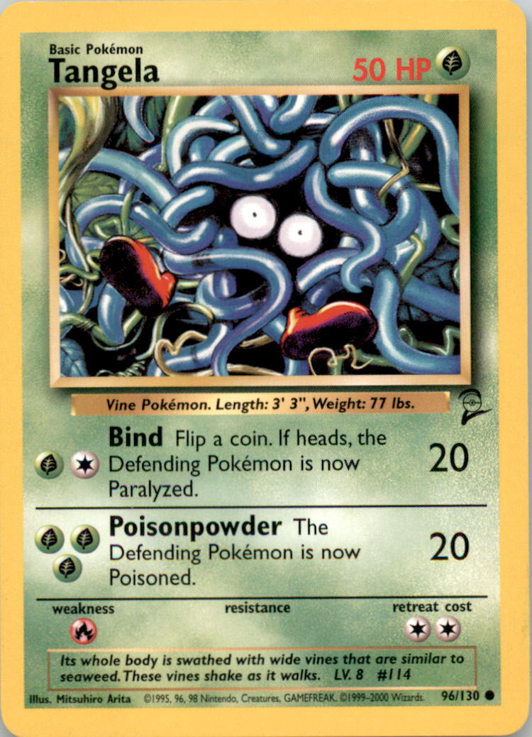 Tangela Common Base Set 2 096/130 NM  096/130 BS2