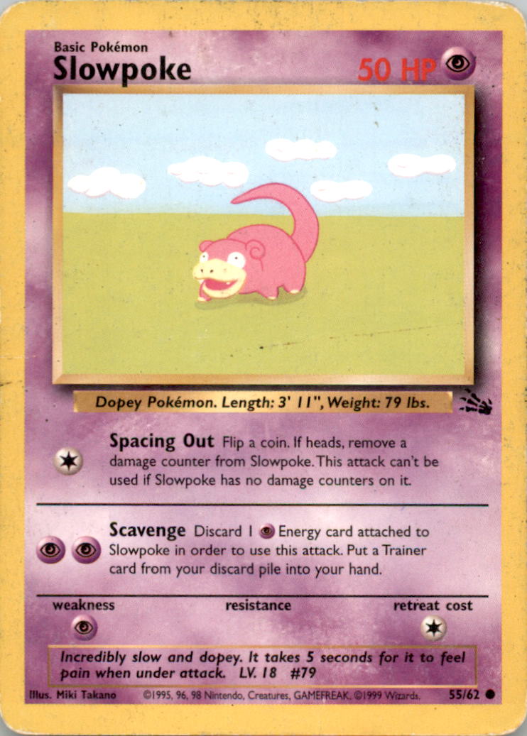 Slowpoke Common Fossil 55/62 NM 55/62 FO